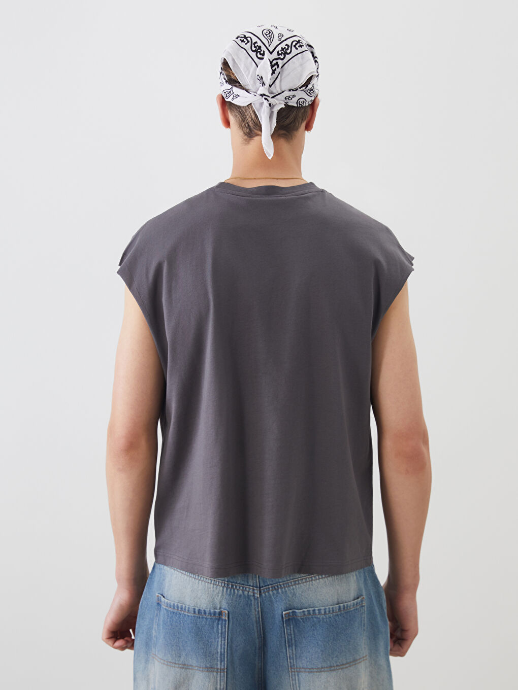 Crew Neck Printed Jersey Men's T-Shirt -S5J251Z8-EXQ