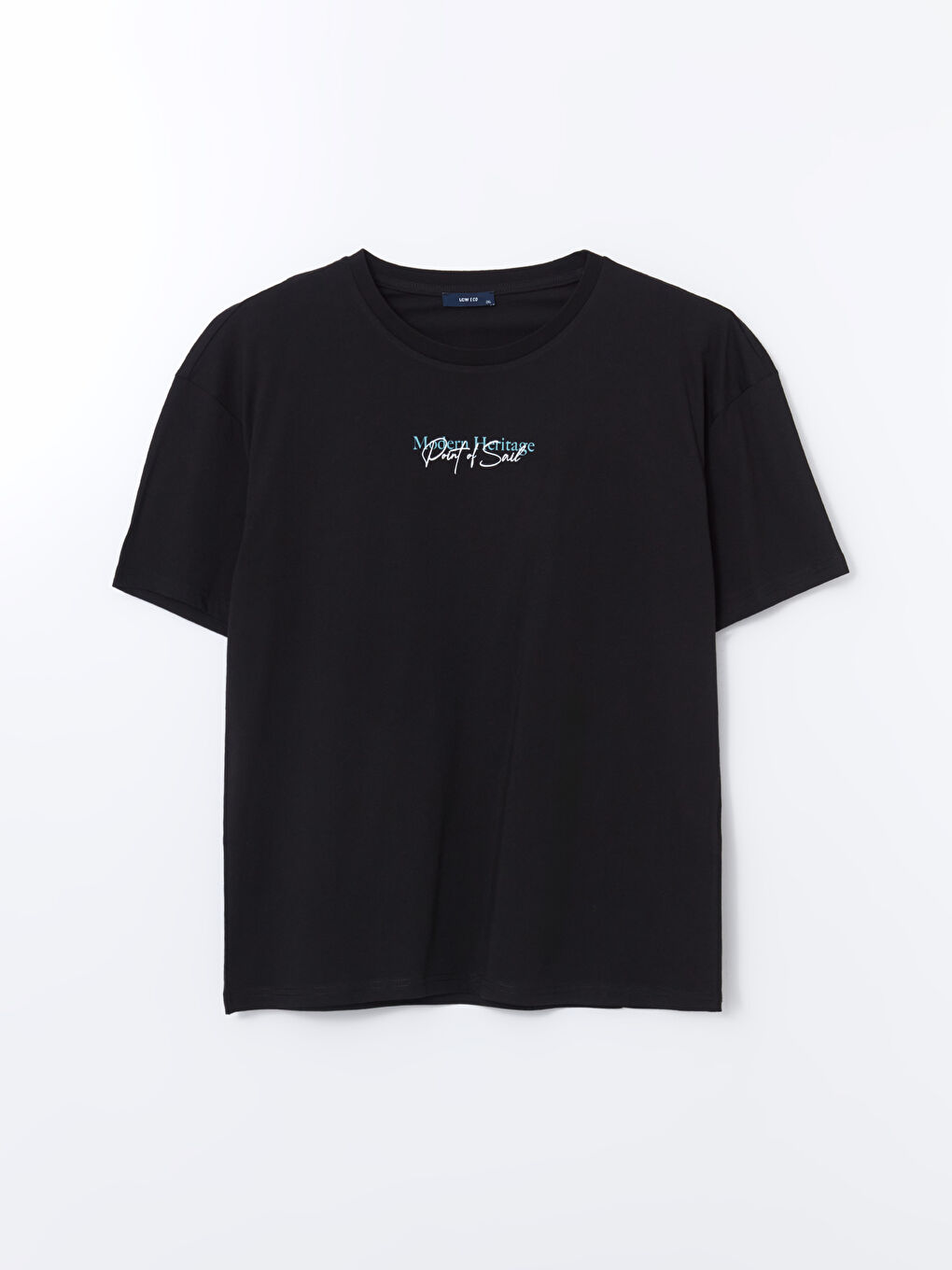 Crew Neck Short Sleeve Printed Combed Cotton Men's T-shirt -S5J280Z8-CVL