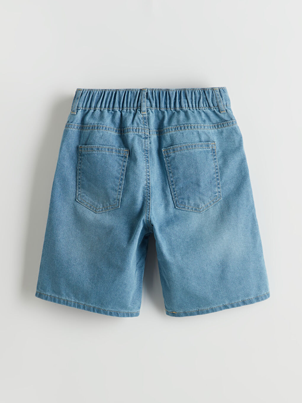 LCW Kids Indigo Beli Lastikli Erkek Çocuk Jean Şort - 1
