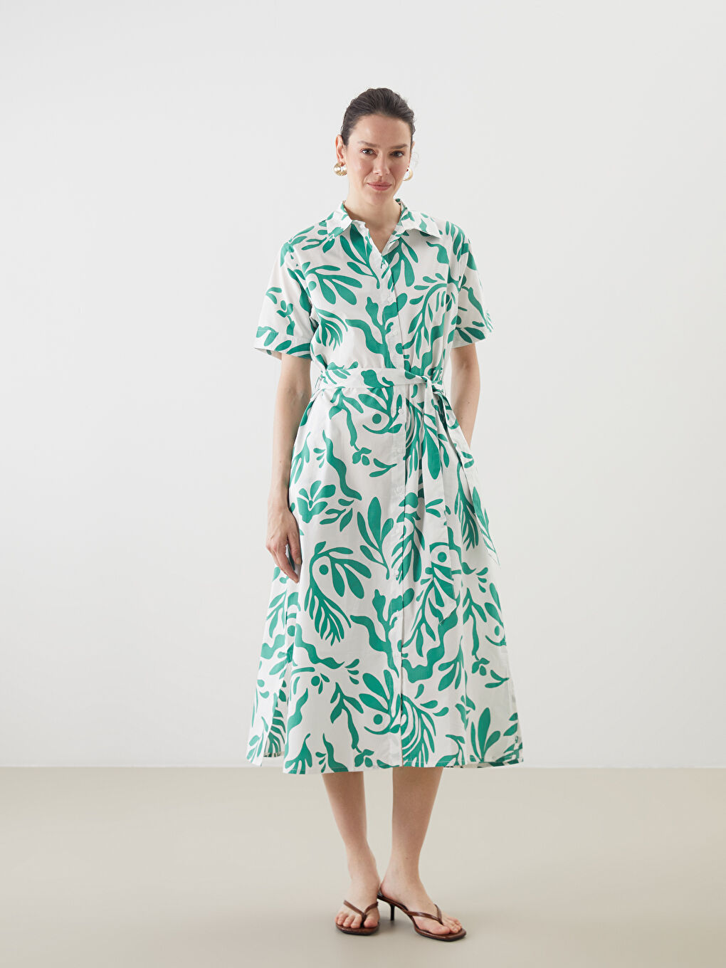 Woman GREEN Shirt Dress -S5J304Z8-LRR