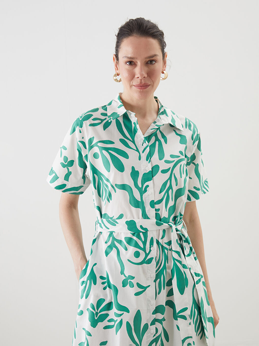 Woman GREEN Shirt Dress -S5J304Z8-LRR