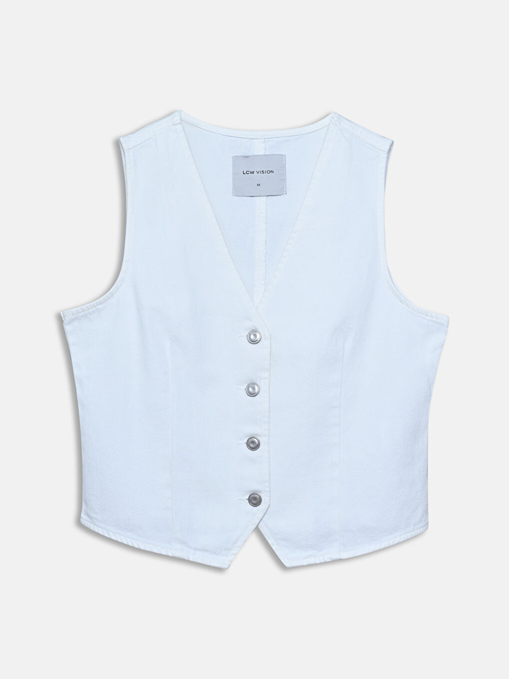 LCW Vision V Neck Women's Denim Waistcoat -S5J347Z8-844