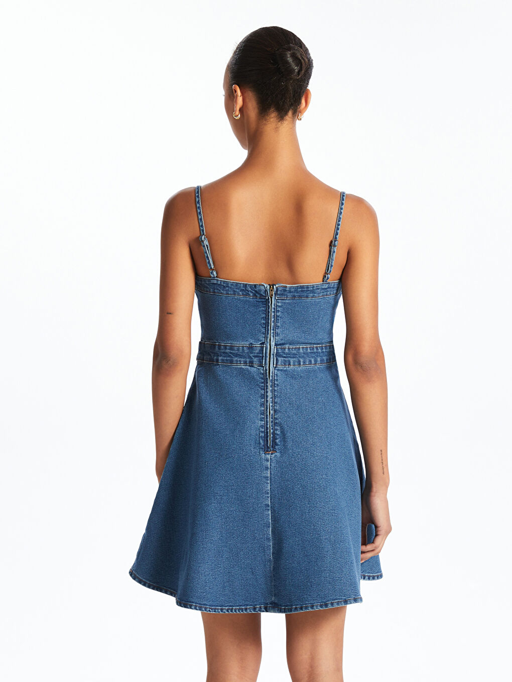 LC Waikiki Square Collar Mini Denim Dress -S5J348Z8-507