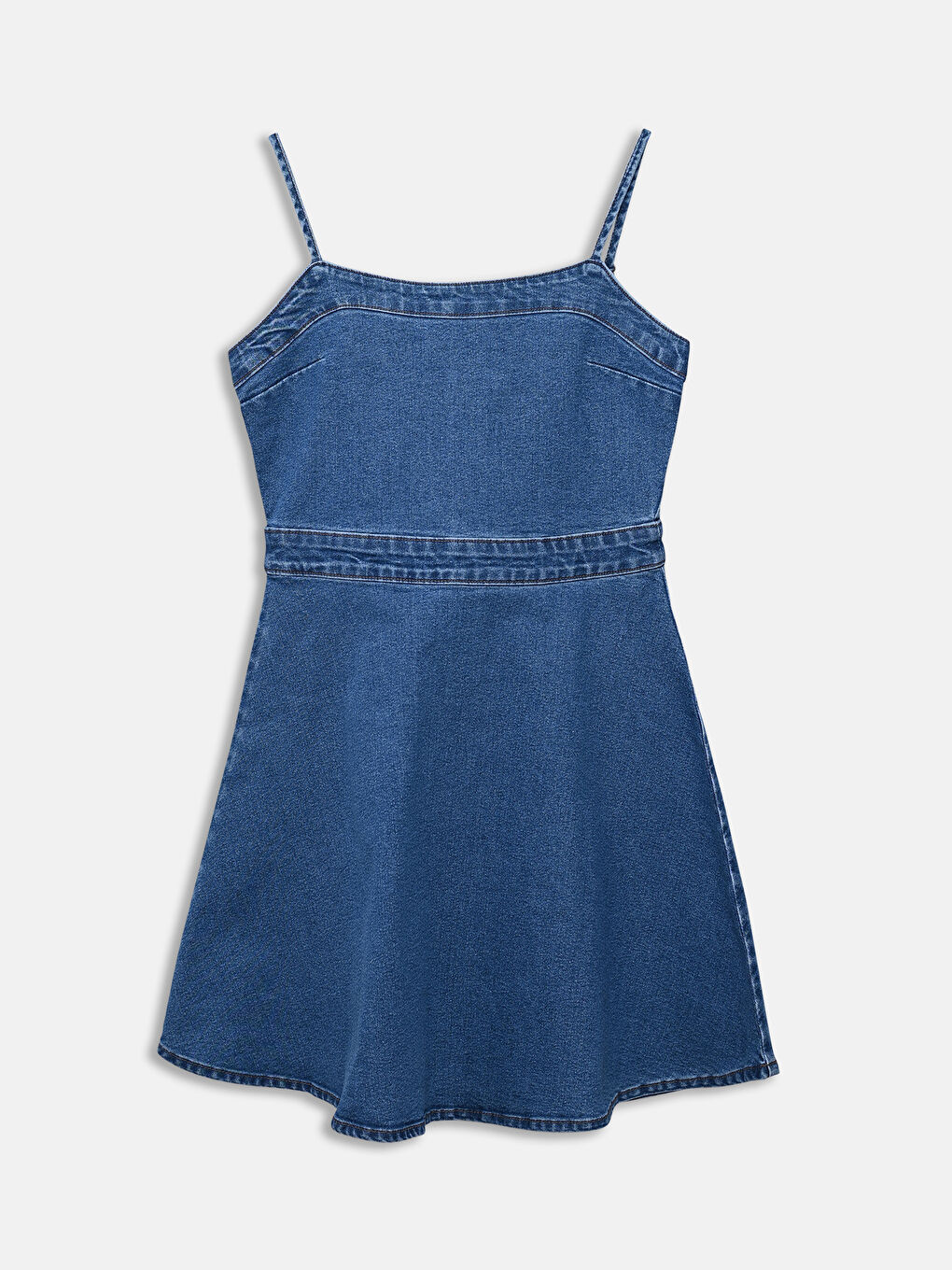 LC Waikiki Square Collar Mini Denim Dress -S5J348Z8-507