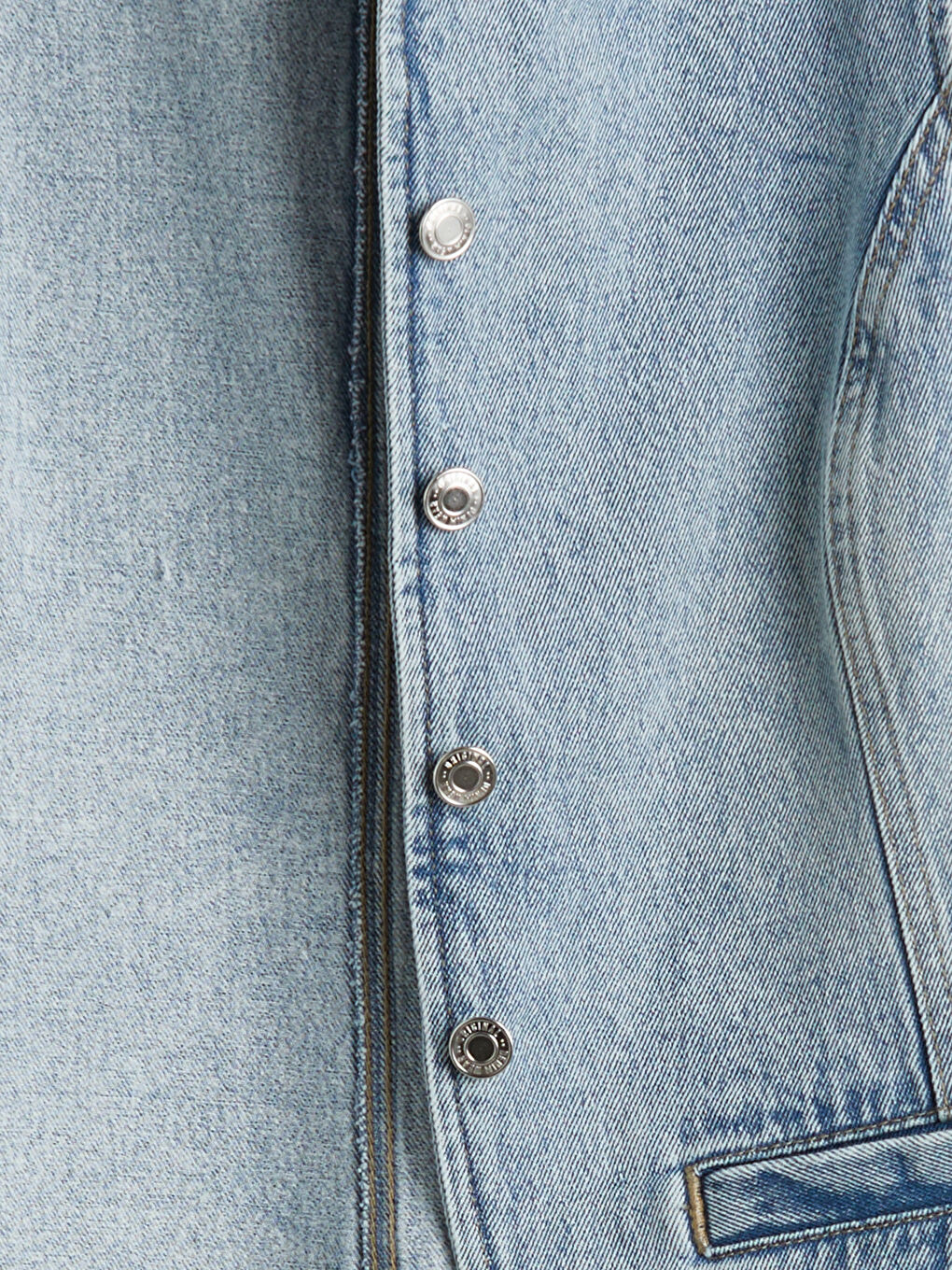 LCW Vision Crew Neck Women's Denim Waistcoat -S5J349Z8-507