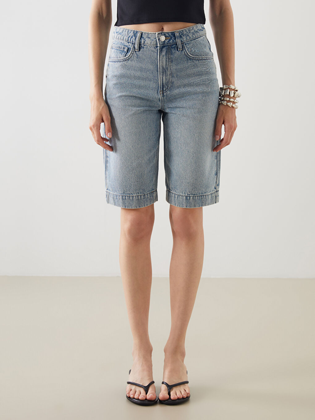 LCW Vision Bermuda Fit Kadın Jean Şort -S5J350Z8-507