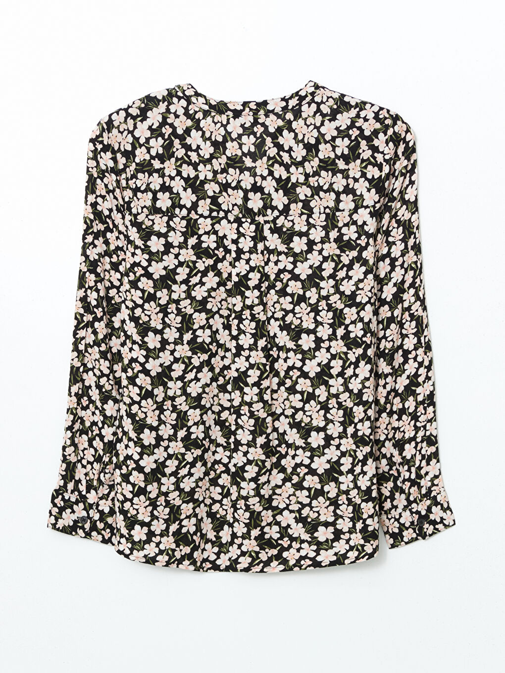 Notch Neck Floral Blouse-5