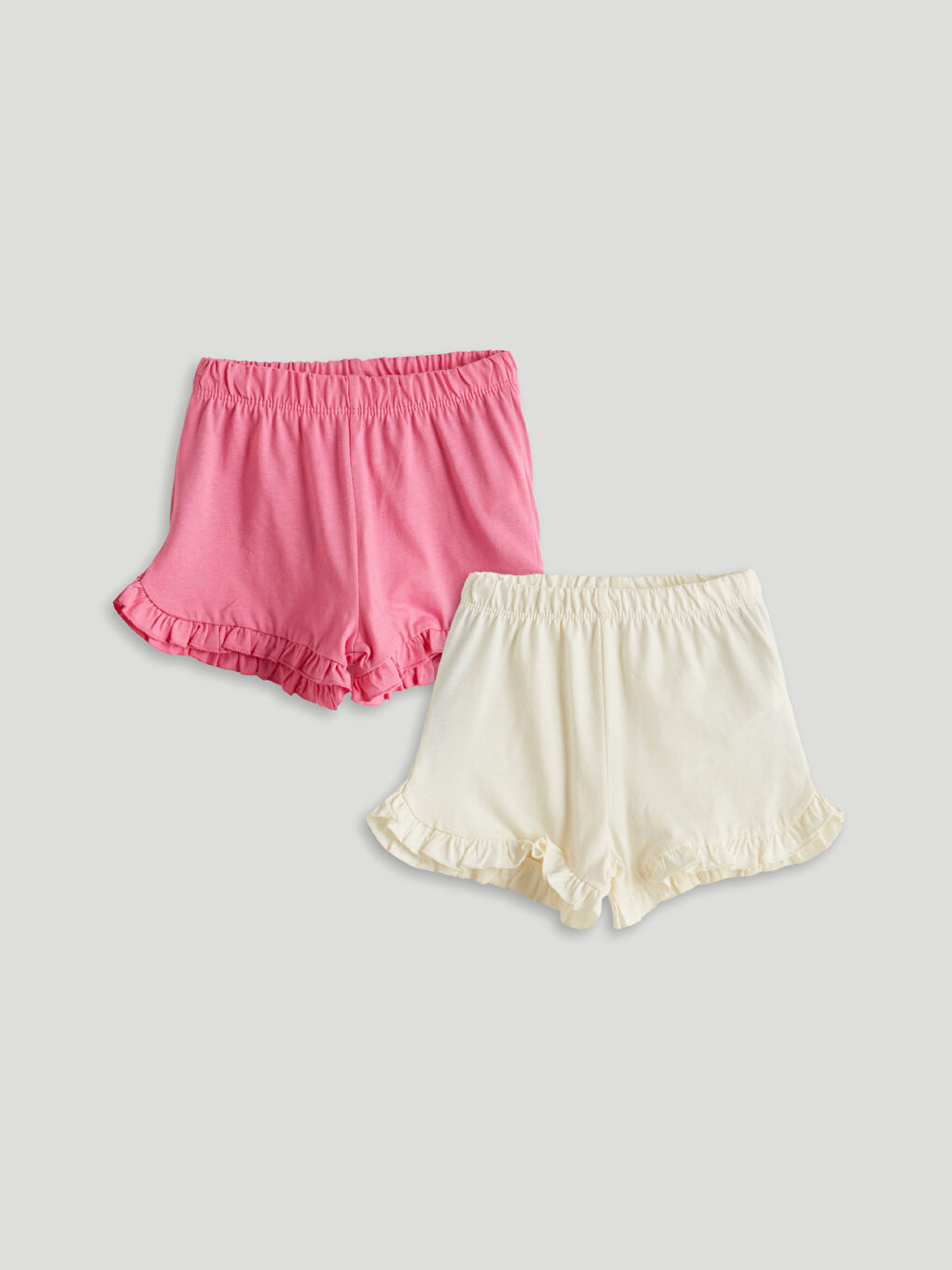 Elastic Waist Basic Baby Girl Shorts 2 Pieces -S5J398Z1-VHJ