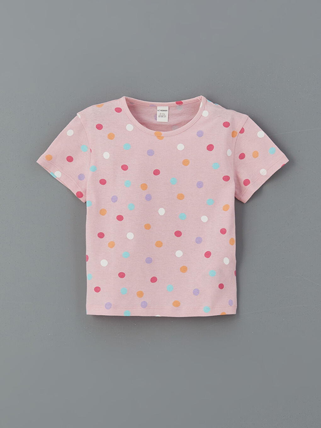 LCW Kids Majica sa okruglim izrezom, štampana, za devojčice, 2-pakovanja -S5J431Z1-R9J