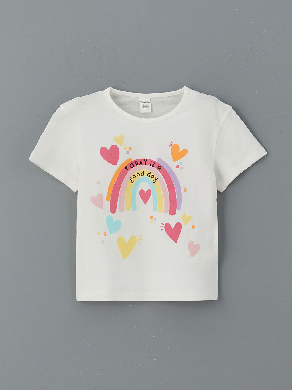 LCW Kids Majica sa okruglim izrezom, štampana, za devojčice, 2-pakovanja -S5J431Z1-R9J