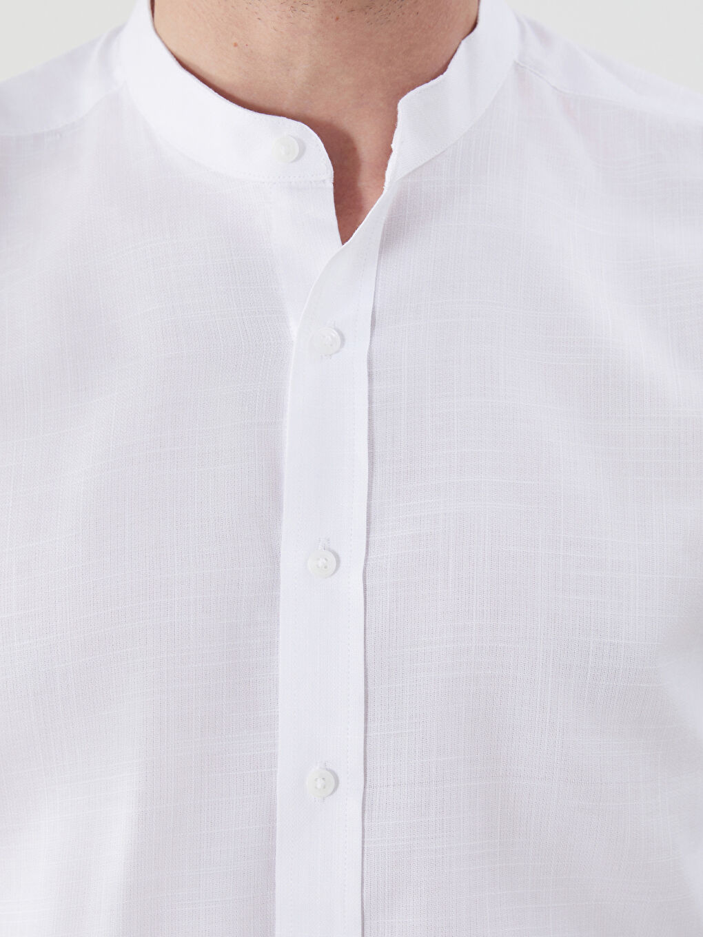 Standard Fit Long Sleeved Poplin Men's Shirt -S5J464Z8-Q6K