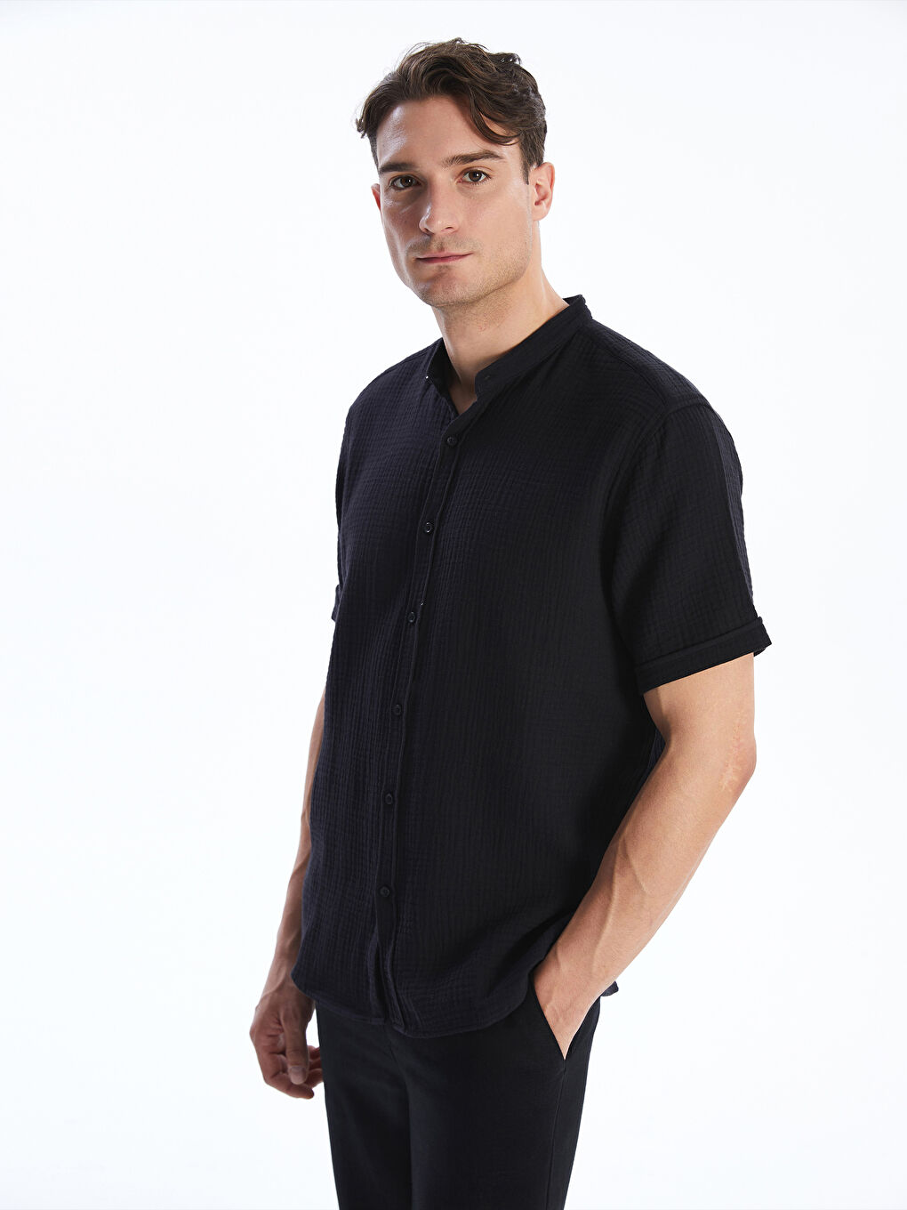 LCW Vision Man BLACK Shirt -S5J466Z8-CVL