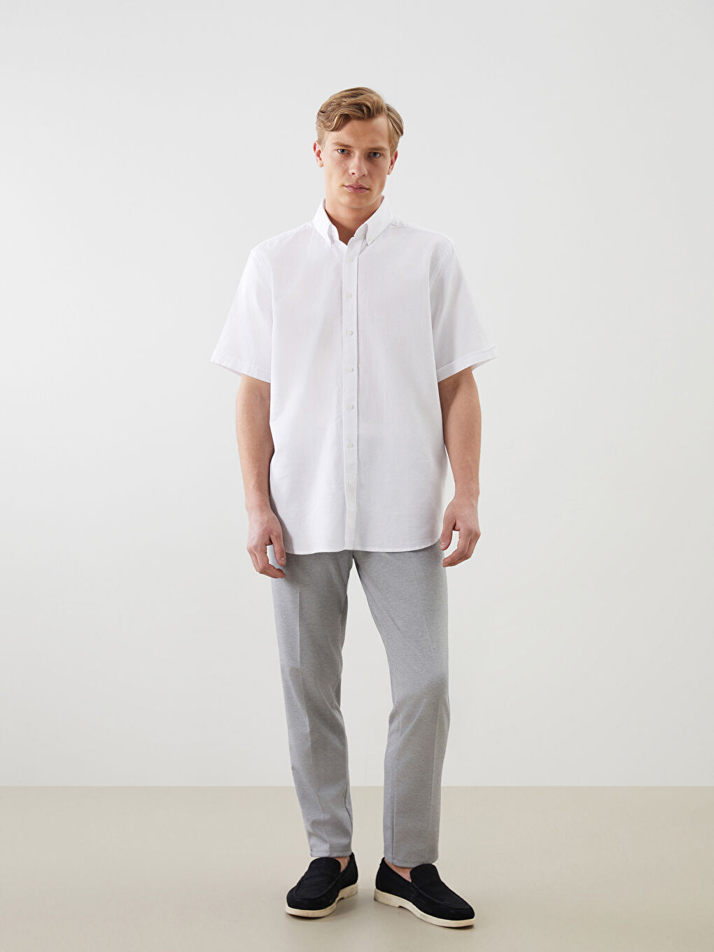 SOUTHBLUE Regular Fit Short Sleeve Gabardine Men's Shirt -S5J467Z8-Q6K