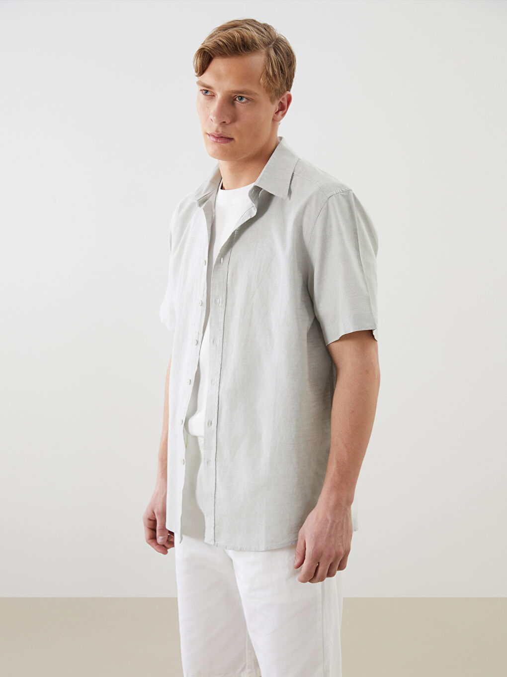 SOUTHBLUE Regular Fit Short Sleeve Dobby Men's Shirt -S5J469Z8-DM2