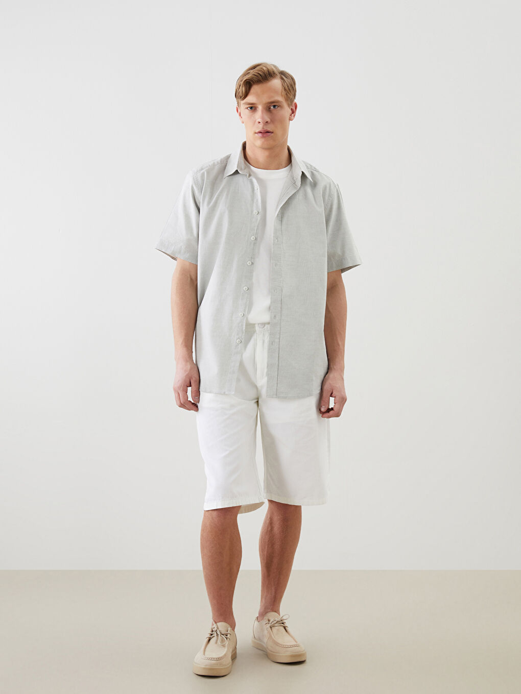 SOUTHBLUE Regular Fit Short Sleeve Dobby Men's Shirt -S5J469Z8-DM2