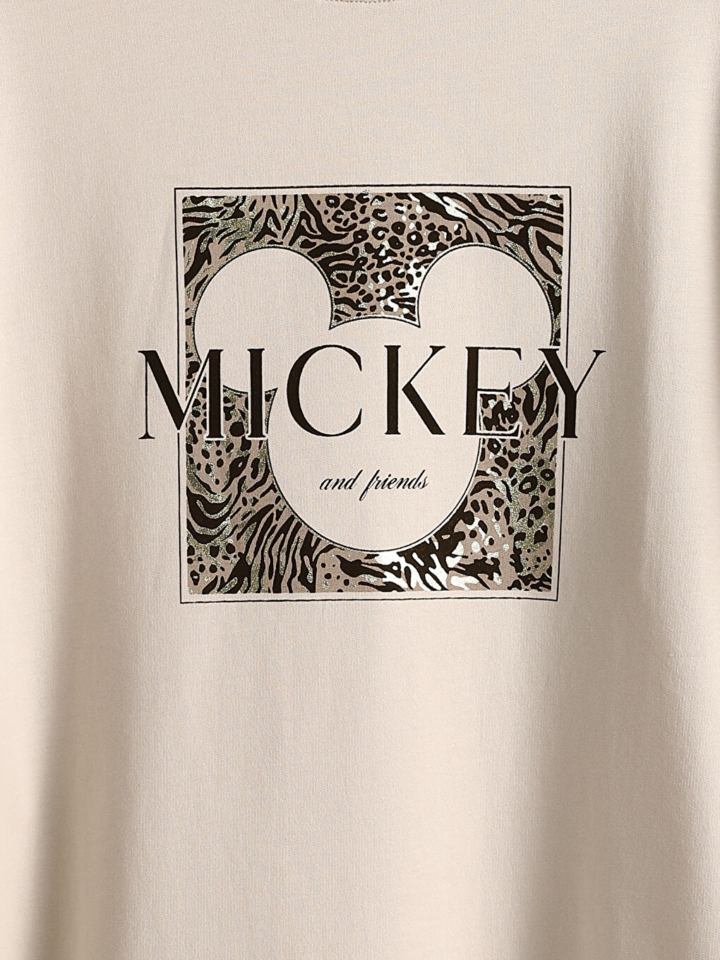 LCWAIKIKI Classic Dukserica tunika sa okruglim izrezom i štampanim Mickey Mouse motivom za žene -S5J477Z8-FZJ