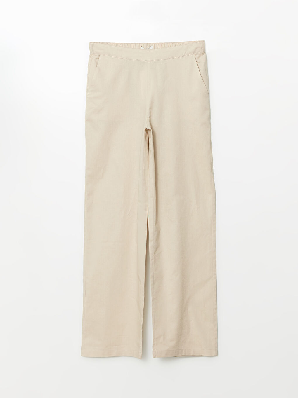 Women's Elastic Waist Linen Blend Trousers -S5J500Z8-YYJ