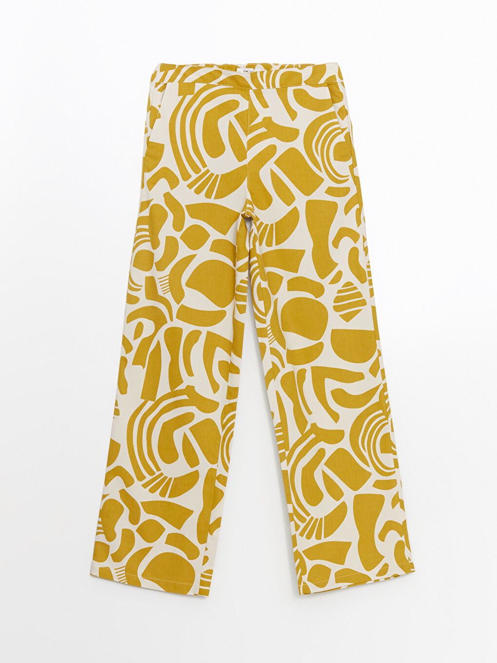 Pantalone za žene od mešavine lana sa elastičnim strukom -S5J501Z8-LRR