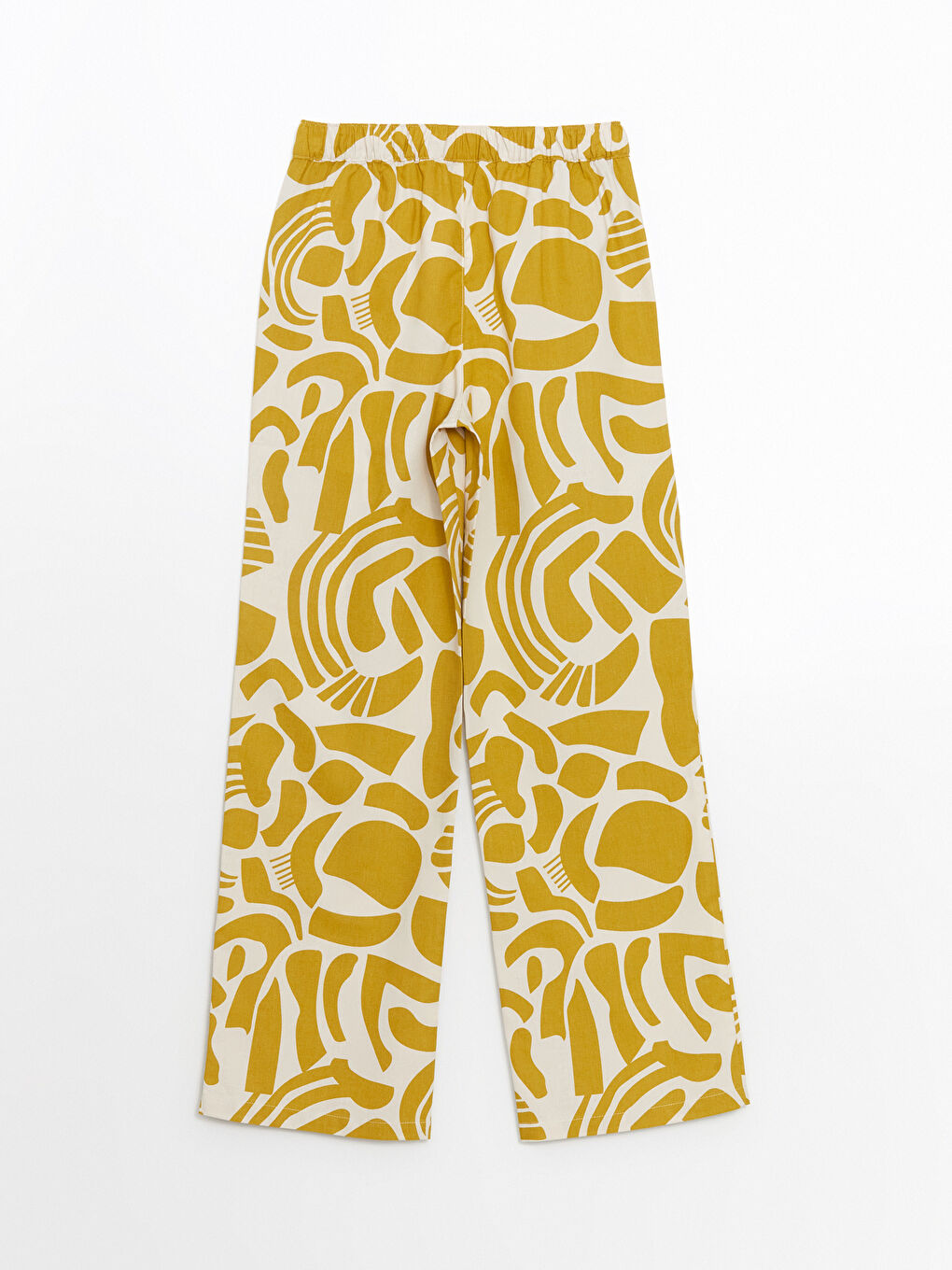 Pantalone za žene od mešavine lana sa elastičnim strukom -S5J501Z8-LRR