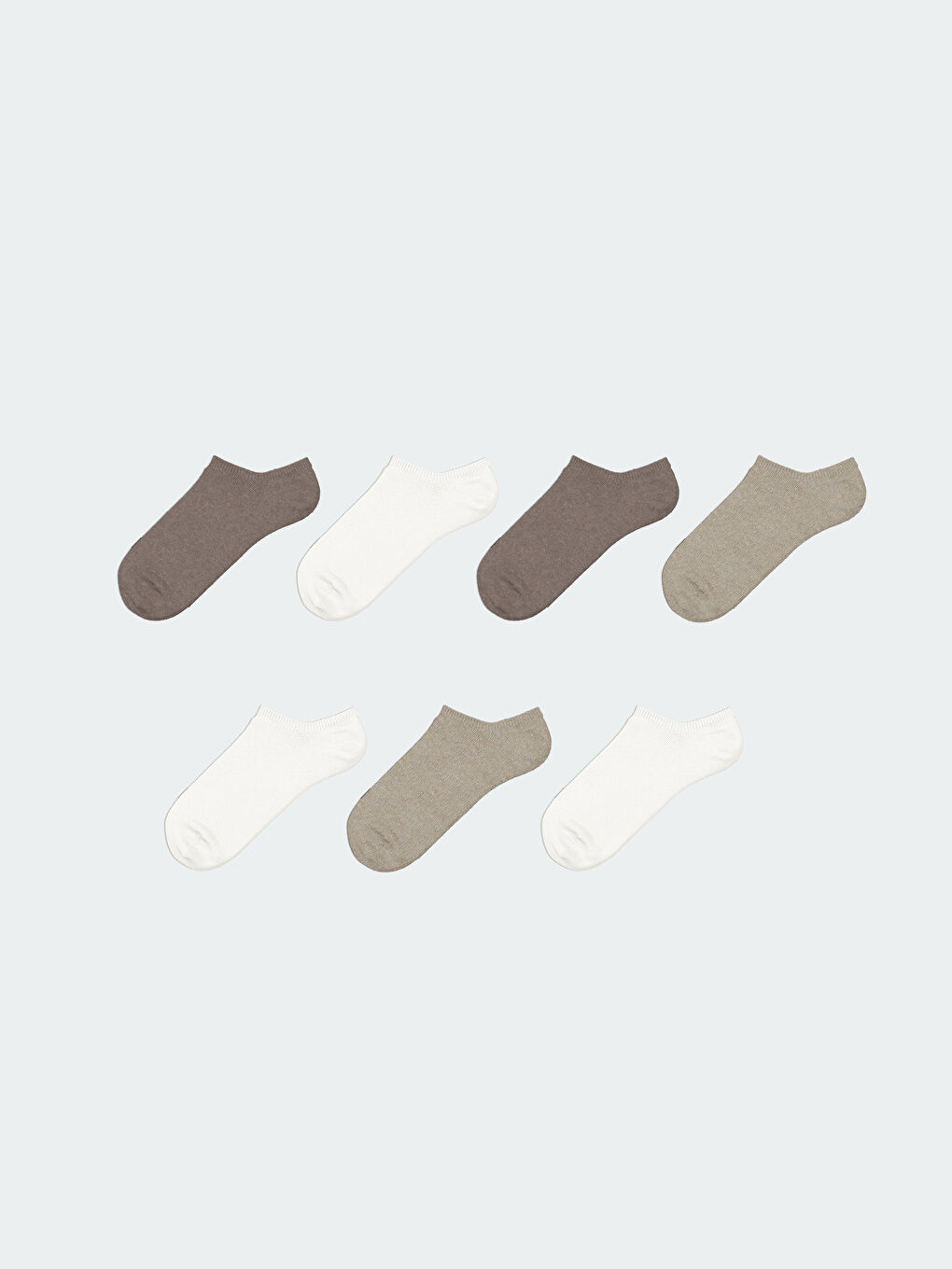LCW DREAM Women's Plain Sneaker Socks 7 Pack -S5J510Z8-J1F