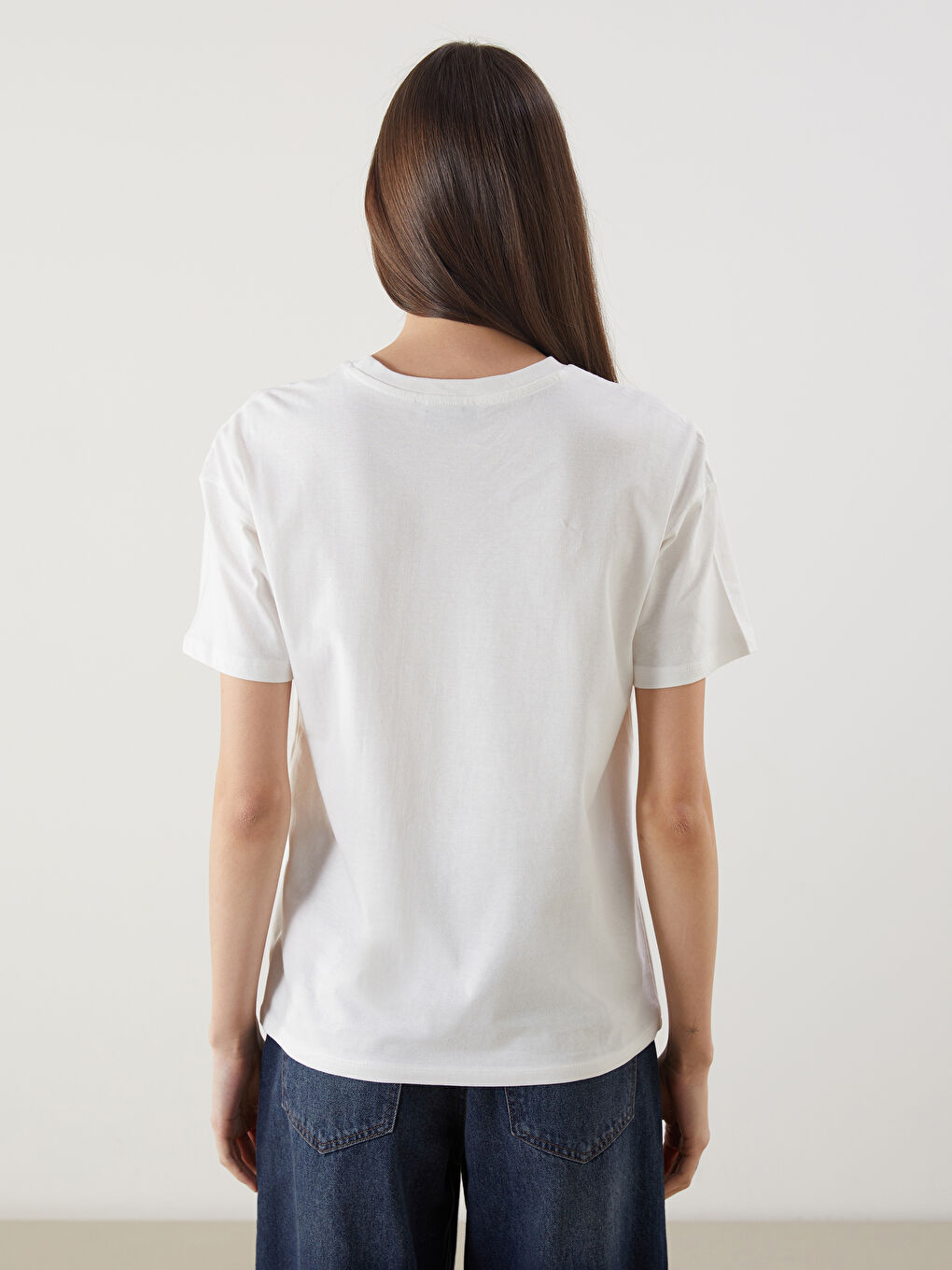 LCW Vision Crew Neck Printed Women's T-Shirt -S5J521Z8-R9J