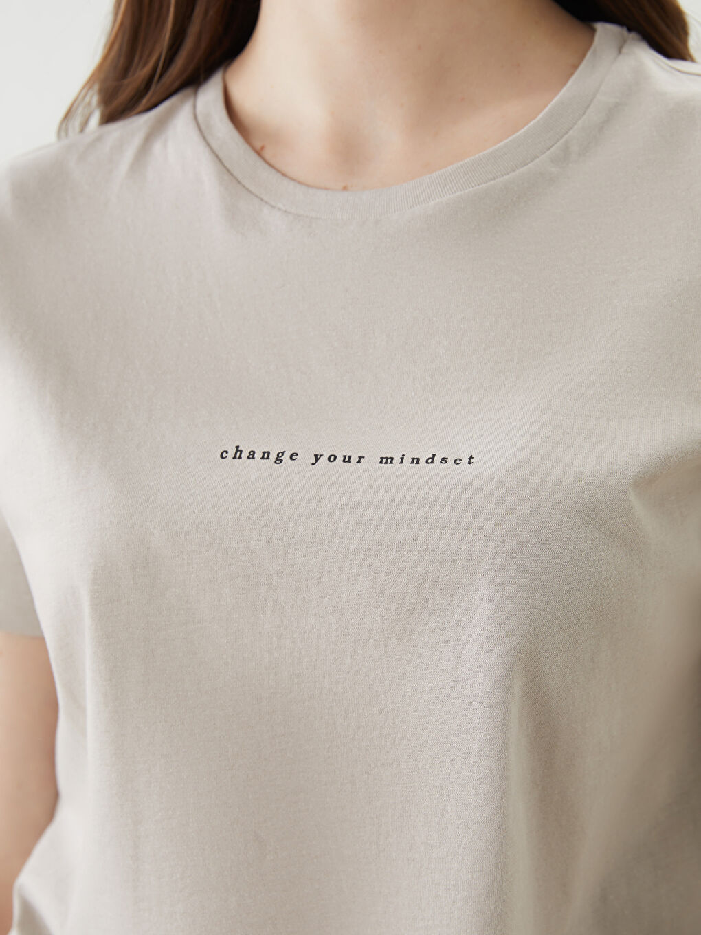 LCW Vision Crew Neck Printed Women's T-Shirt -S5J524Z8-FJS