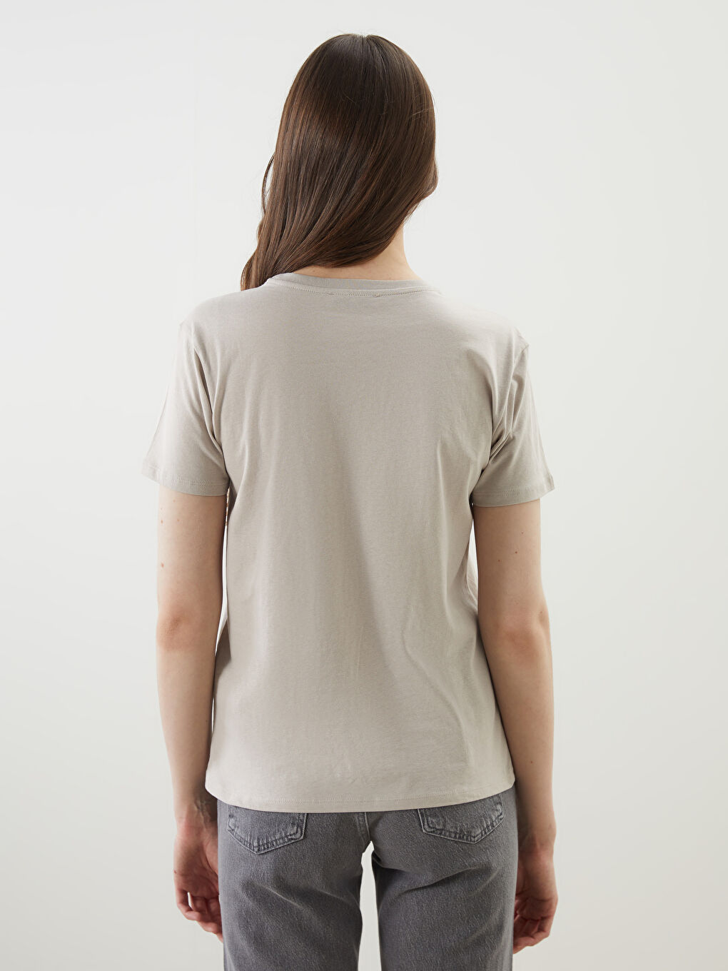 LCW Vision Crew Neck Printed Women's T-Shirt -S5J524Z8-FJS