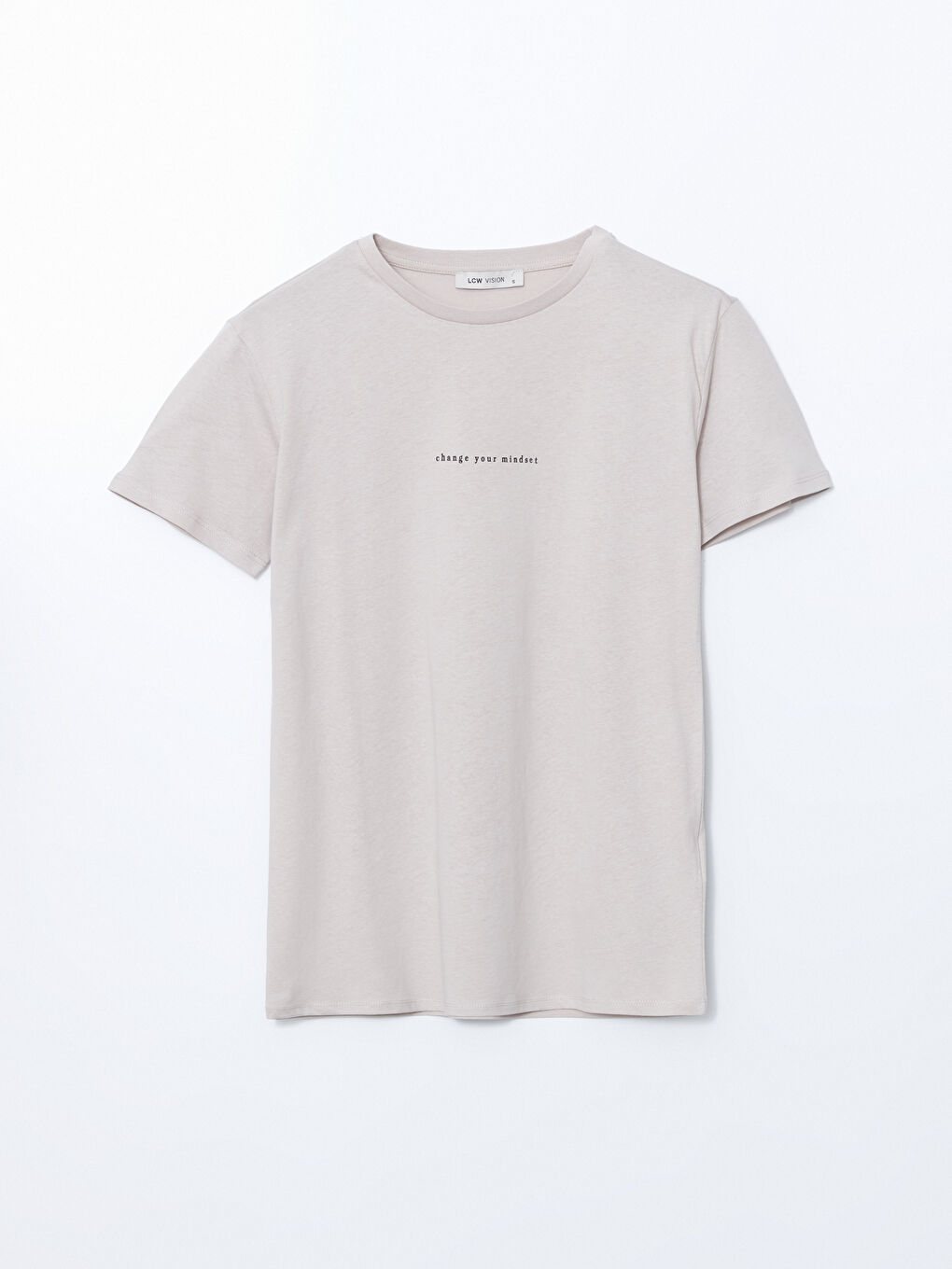 LCW Vision Crew Neck Printed Women's T-Shirt -S5J524Z8-FJS