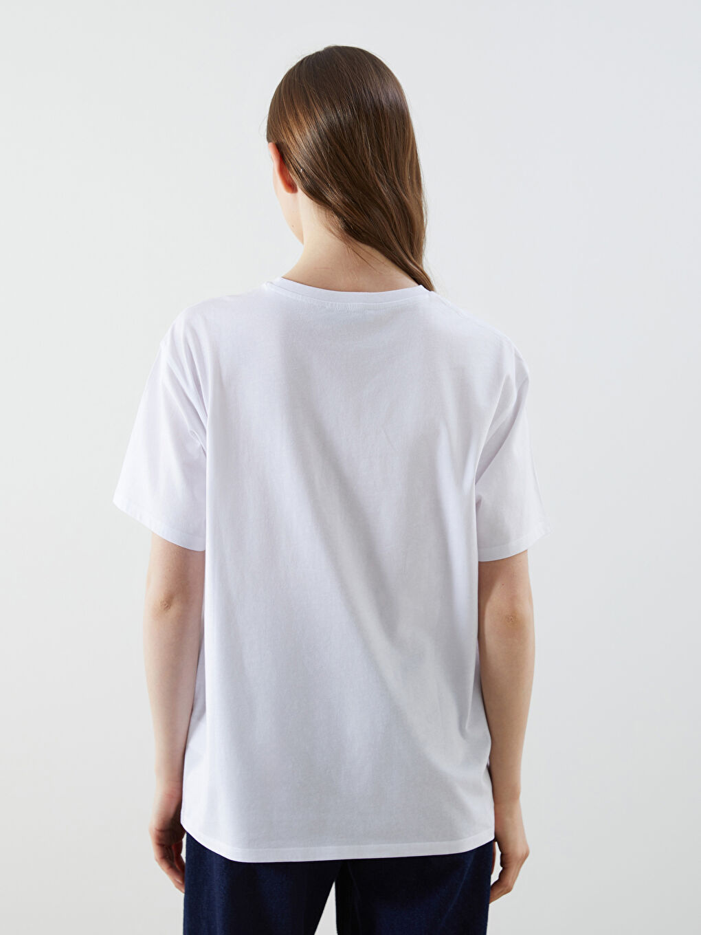 Crew Neck Printed Women's T-Shirt -S5J526Z8-Q6K