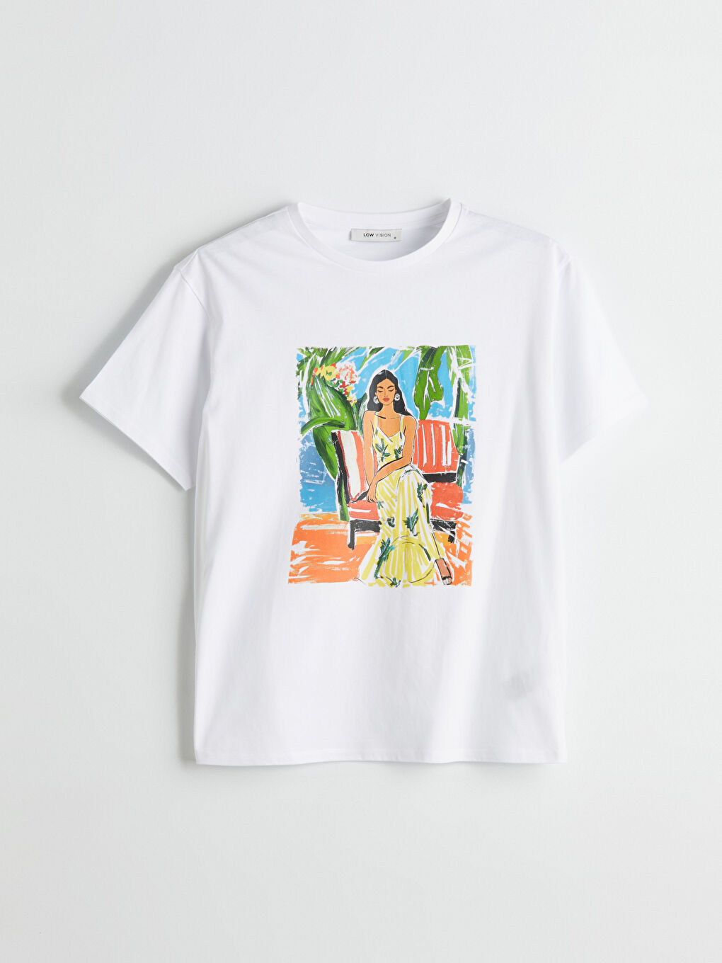 Crew Neck Printed Women's T-Shirt -S5J526Z8-Q6K