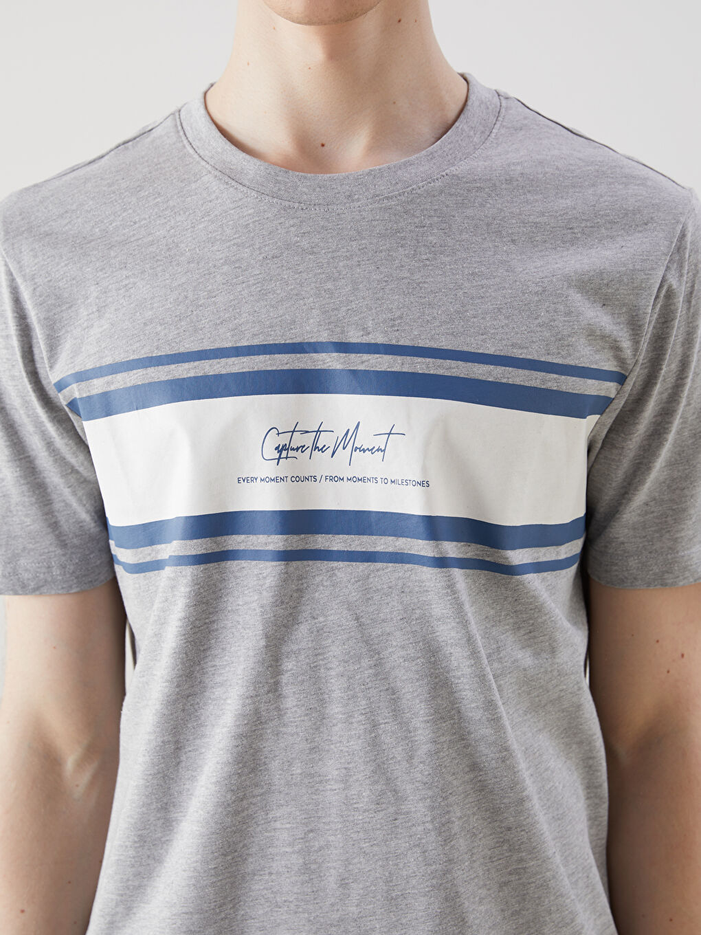 Crew Neck Striped Jersey Men's T-Shirt -S5J553Z8-LAL