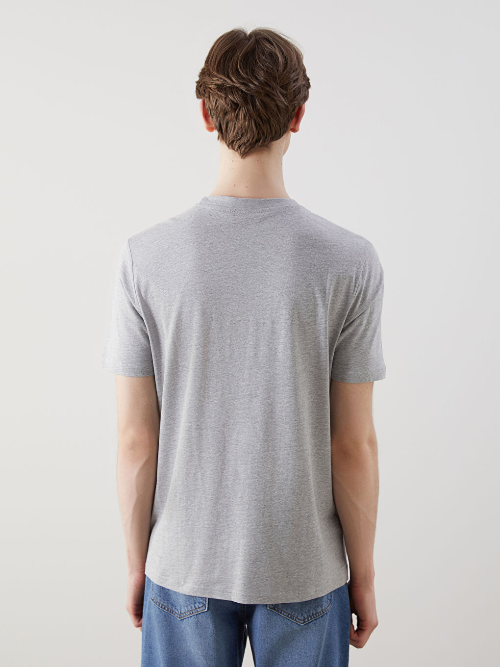 Crew Neck Striped Jersey Men's T-Shirt -S5J553Z8-LAL