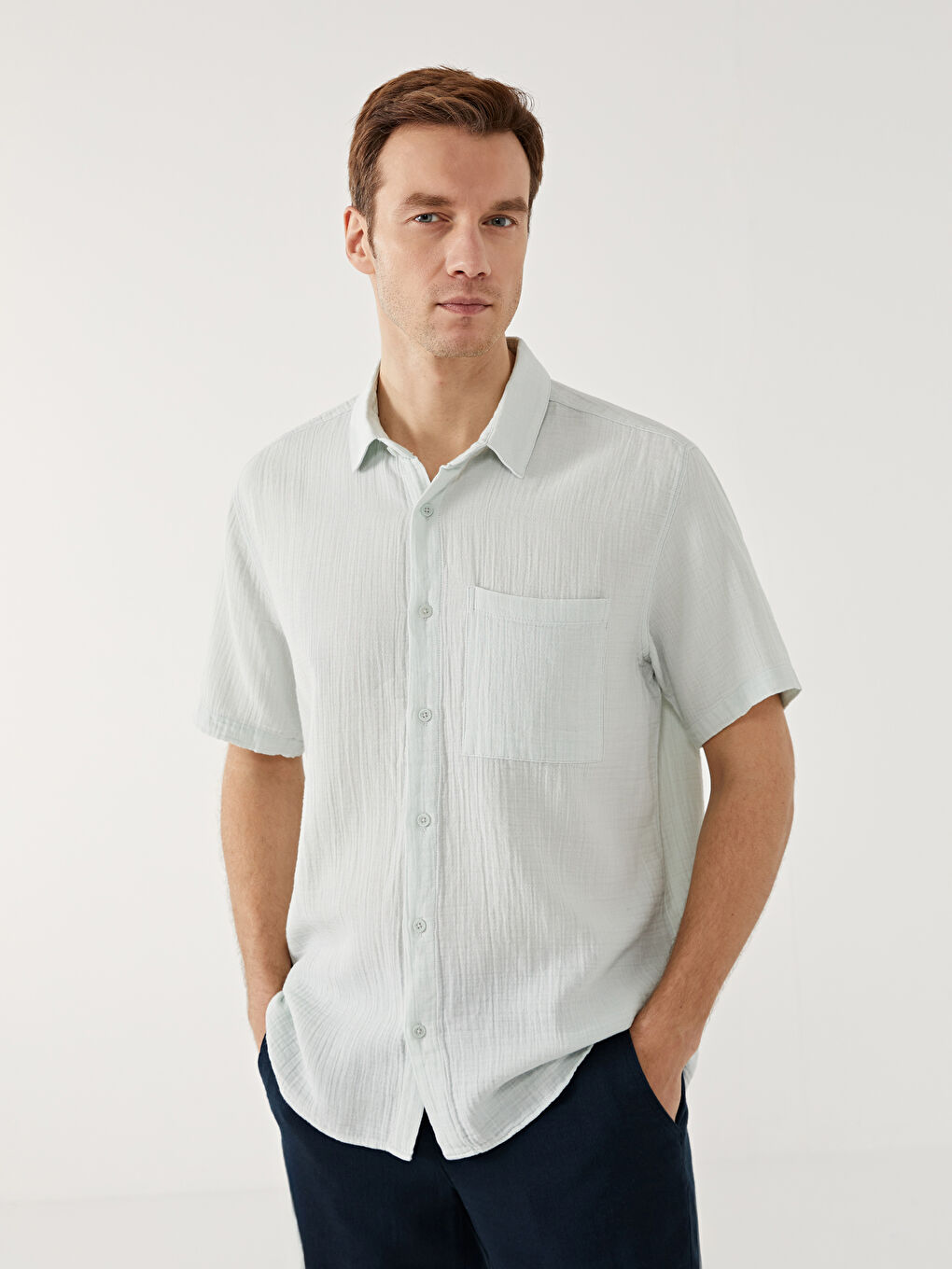 Regular Fit Short Sleeve Men's Shirt -S5J578Z8-FXN