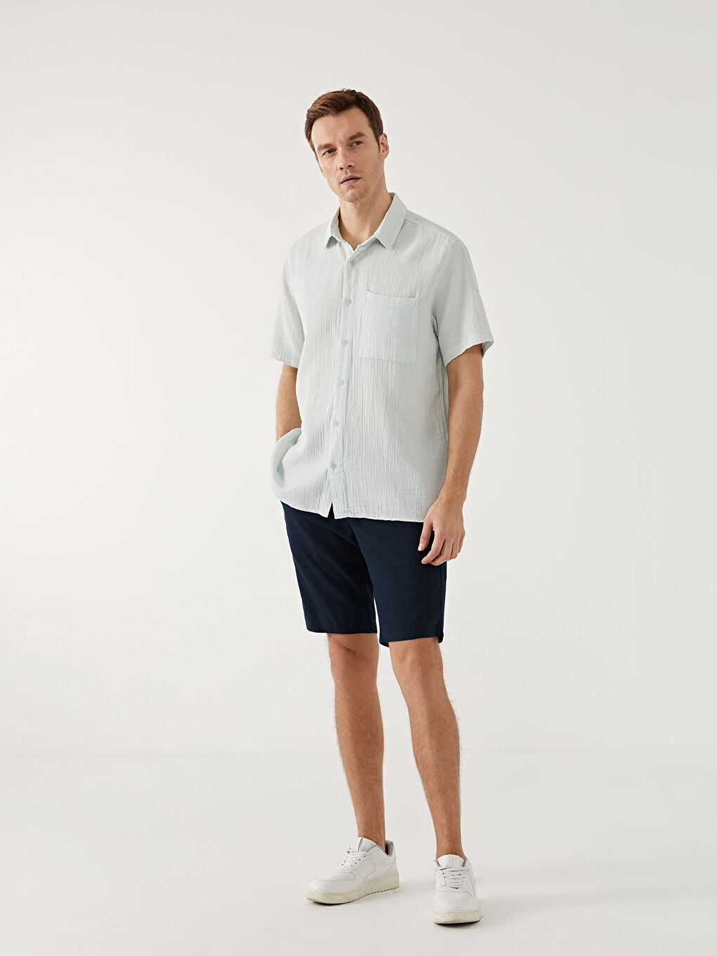 Regular Fit Short Sleeve Men's Shirt -S5J578Z8-FXN