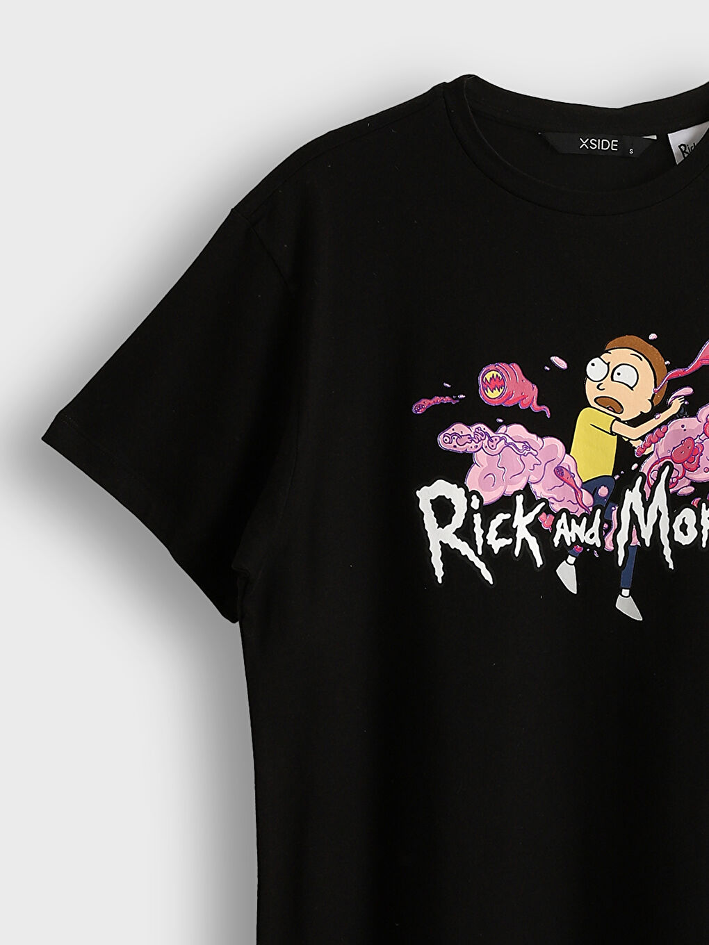 Crew Neck Rick and Morty Printed Short Sleeve Cotton Women's T-Shirt -S5J585Z8-CVL