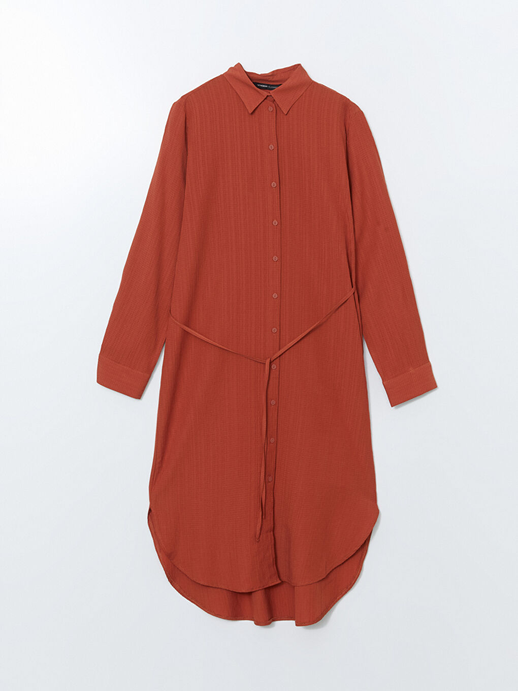 LCWAIKIKI Classic Oversize Crinkle Women's Shirt Tunic -S5J586Z8-GYN