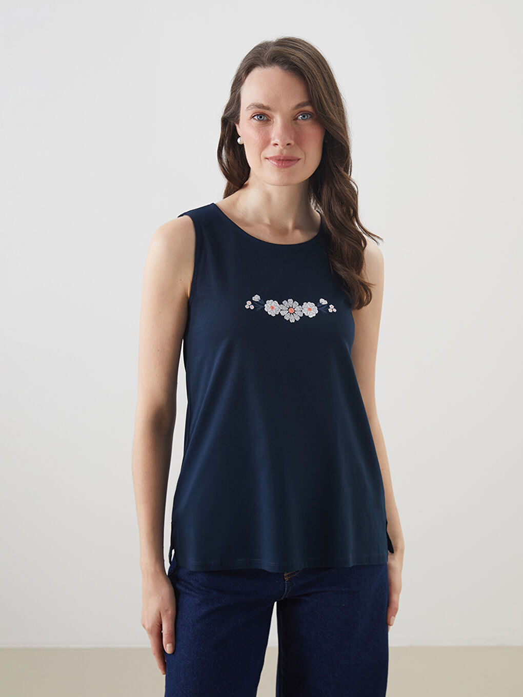 Woman NAVY Tank Top -S5J598Z8-E1J
