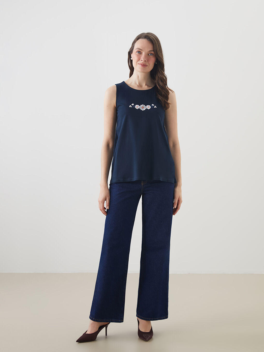 Woman NAVY Tank Top -S5J598Z8-E1J