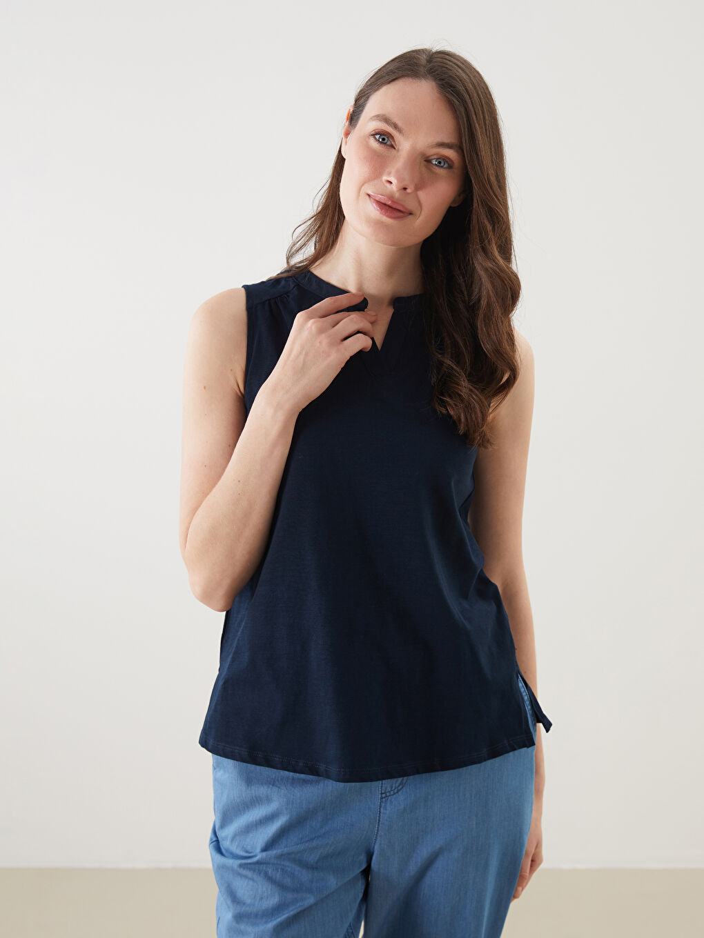 LCW Grace Woman NAVY Blouse -S5J599Z8-E1J