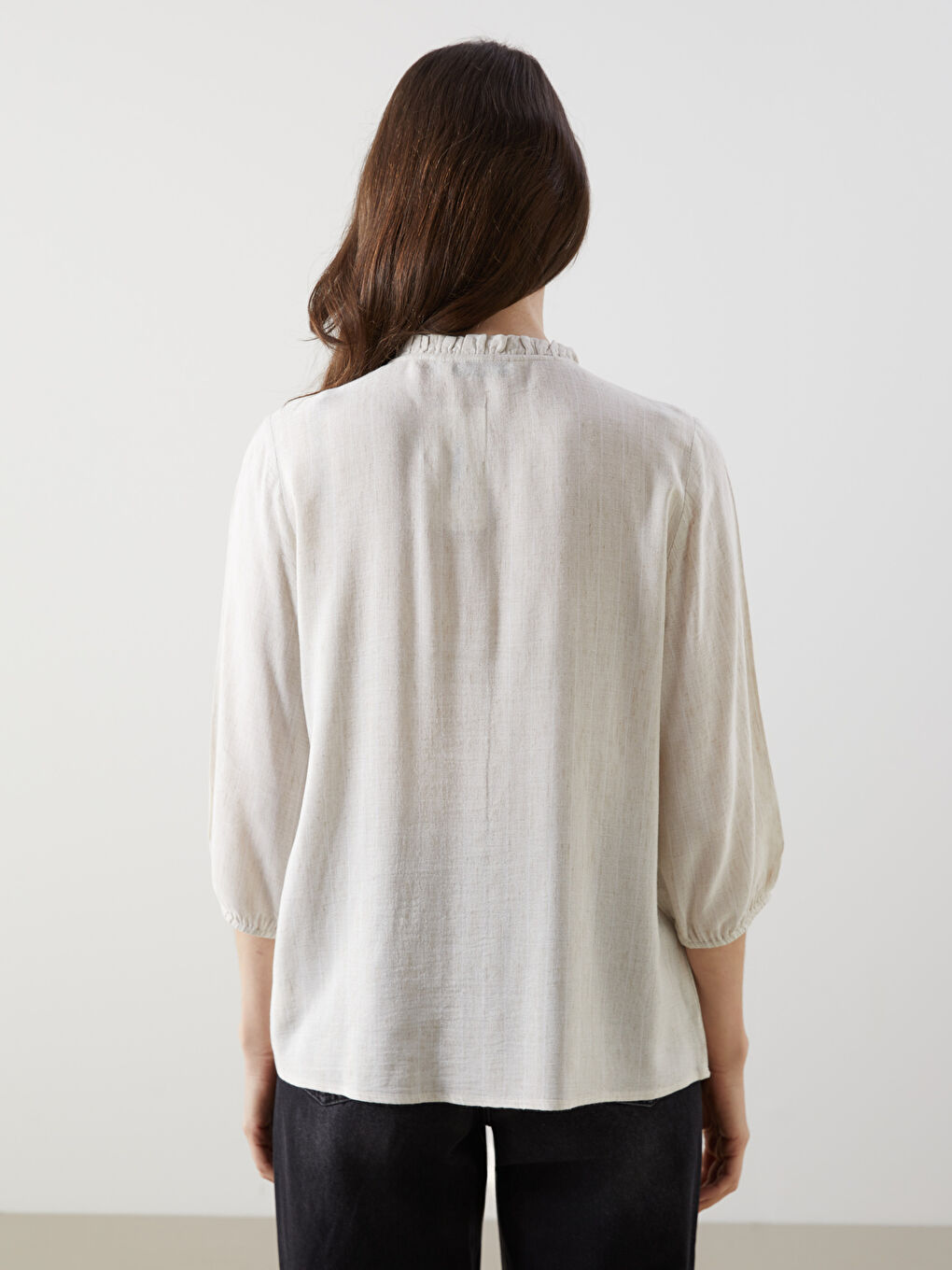 Linen Blend Floral Women's Shirt -S5J602Z8-ELZ