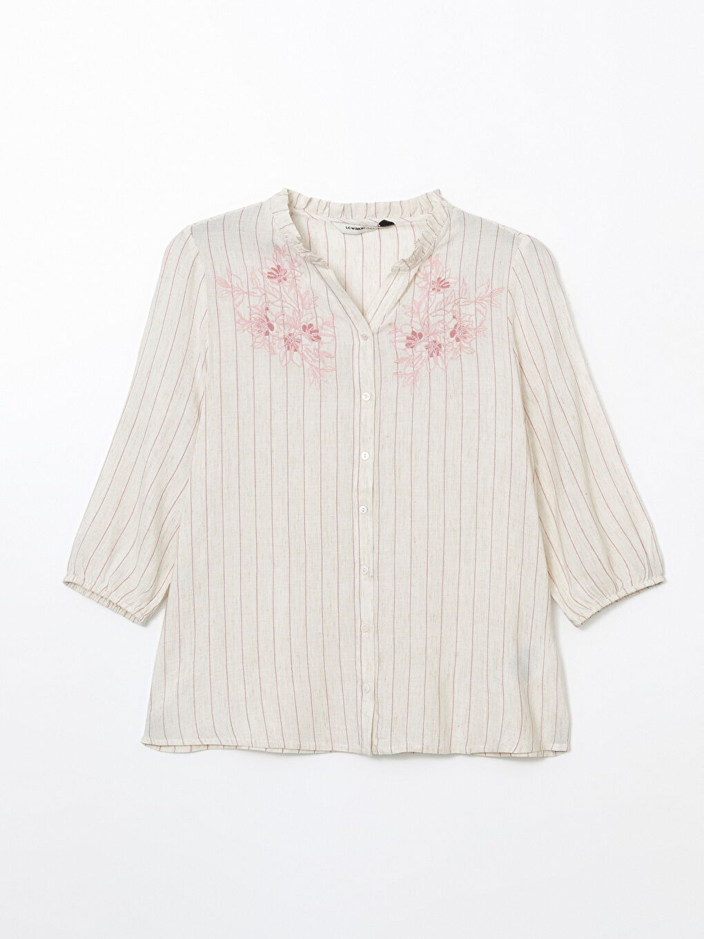 Linen Blend Floral Women's Shirt -S5J602Z8-LHK