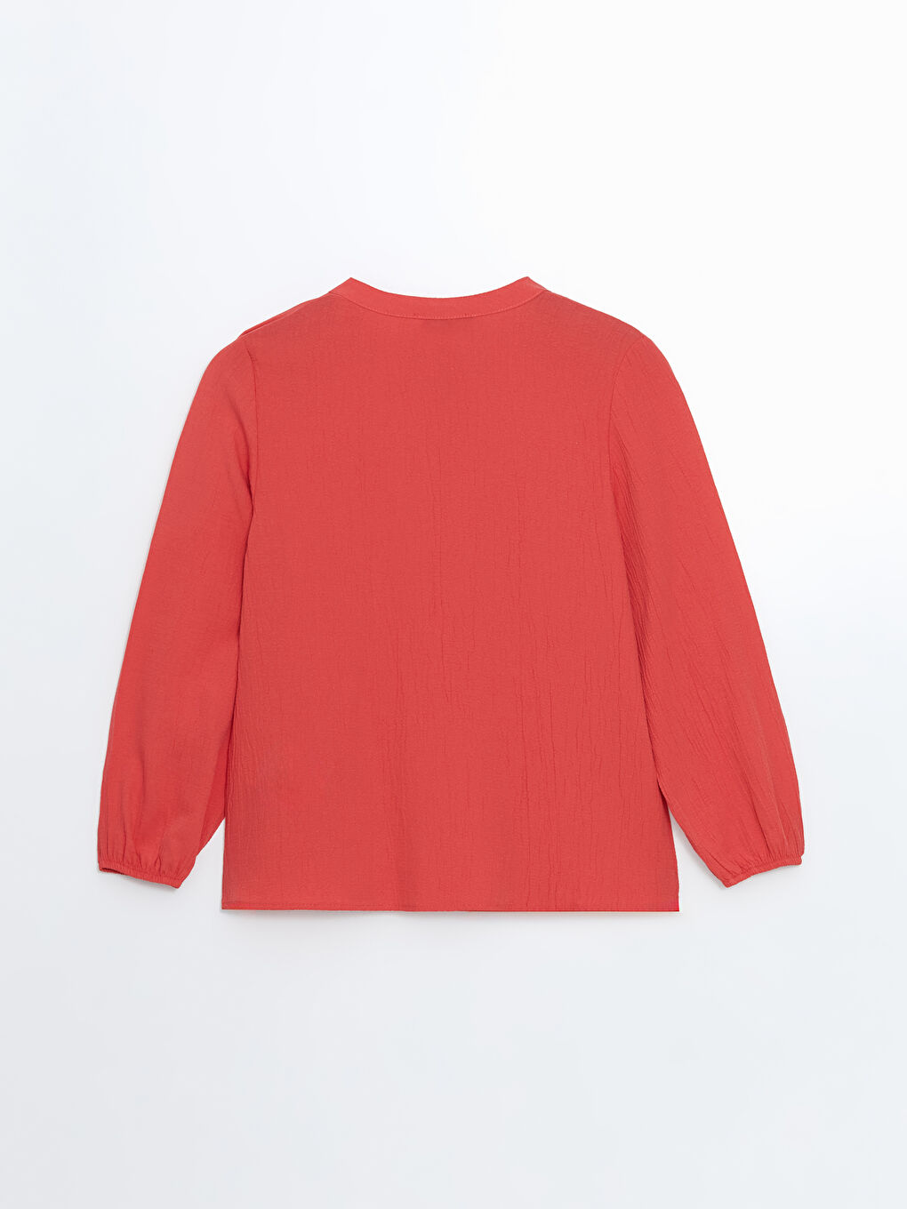 Mercan Bağlamalı Yaka Dokulu Kadın Bluz-5