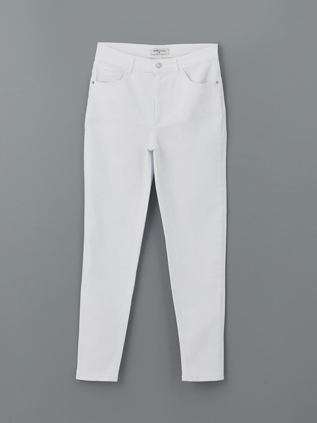 LCWAIKIKI Classic Beyaz Slim Fit Kadın Jean Pantolon - 4