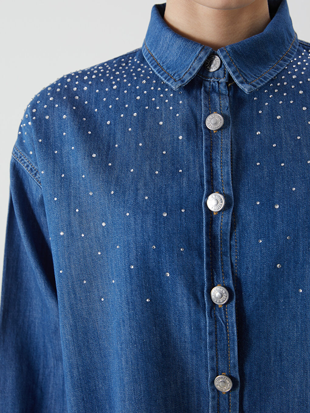 Woman INDIGO Denim Shirt -S5J628Z8-H45