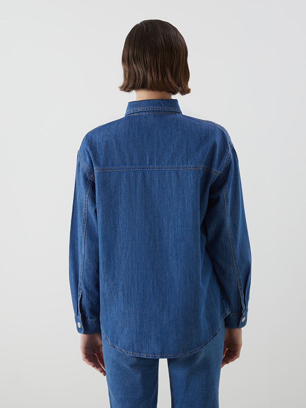 Woman INDIGO Denim Shirt -S5J628Z8-H45