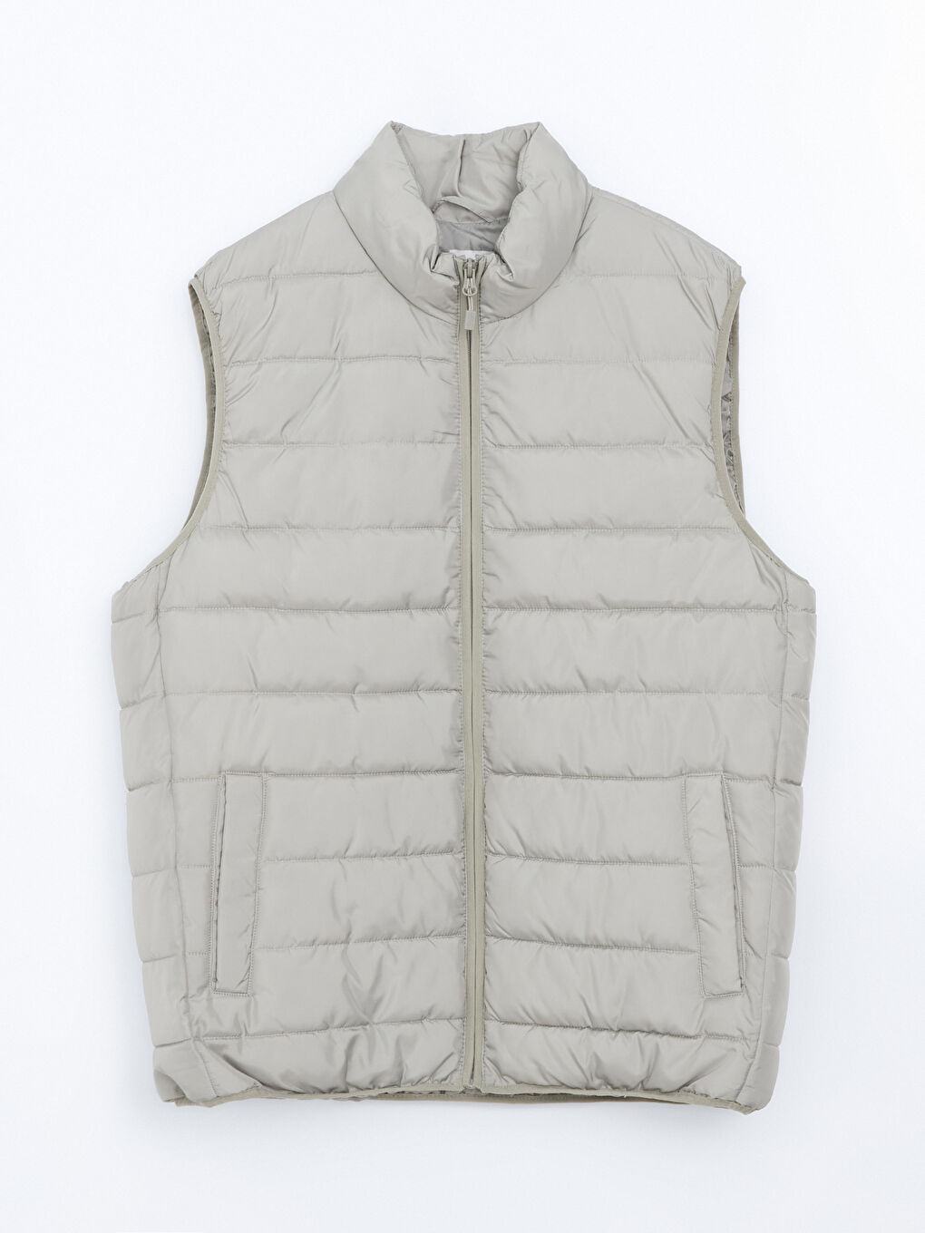 Жилет Дутый Мужской Стандартного Кроя С Воротником-Трубой-5