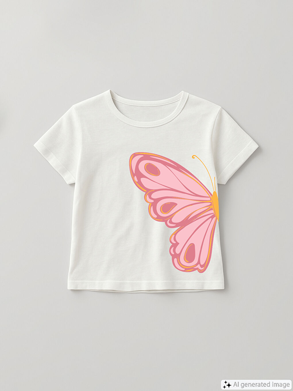 Crew Neck Printed Girls' T-Shirt -S5J646Z1-R9J