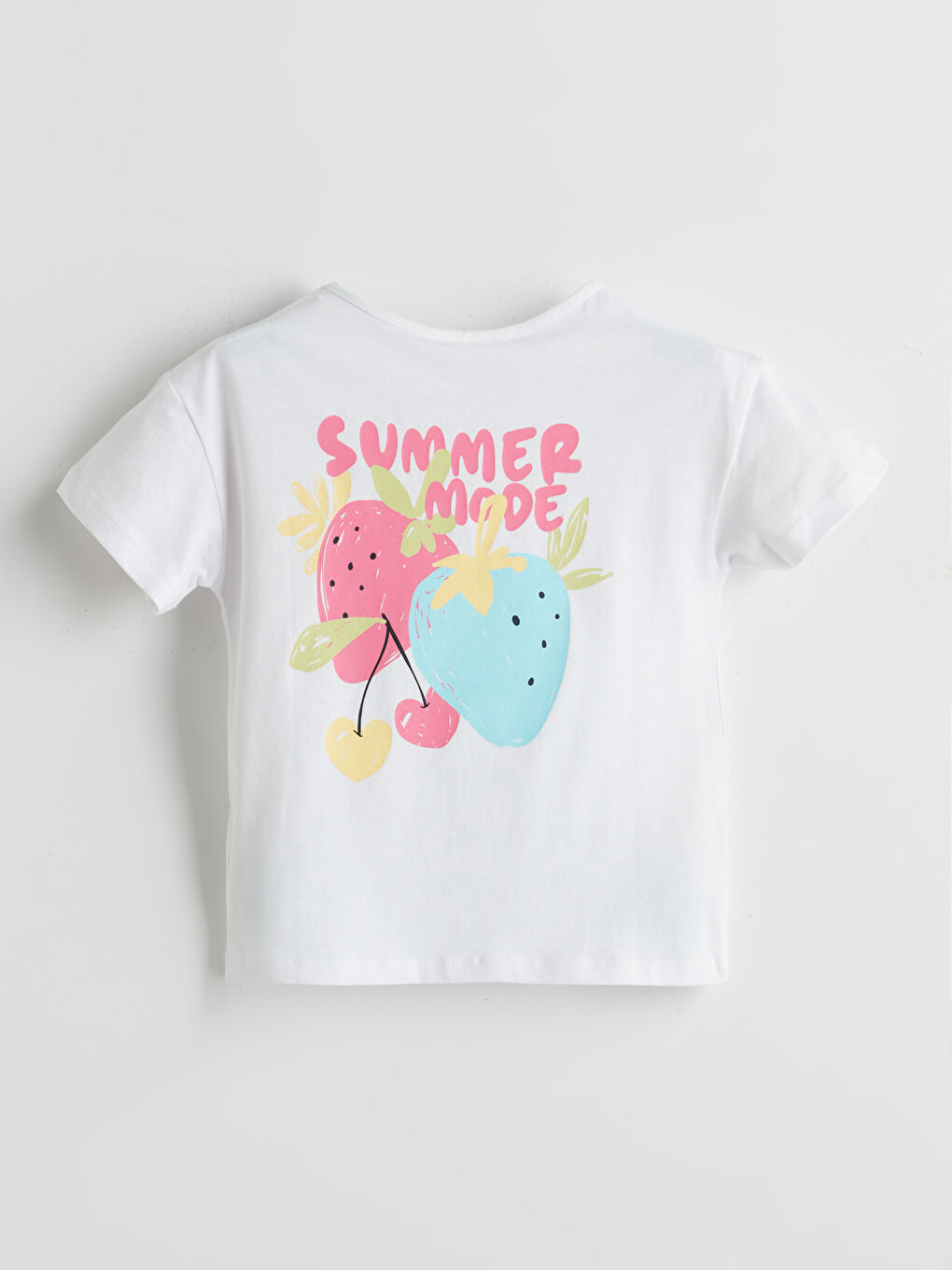 Crew Neck Printed Girls' T-Shirt -S5J648Z1-JYX