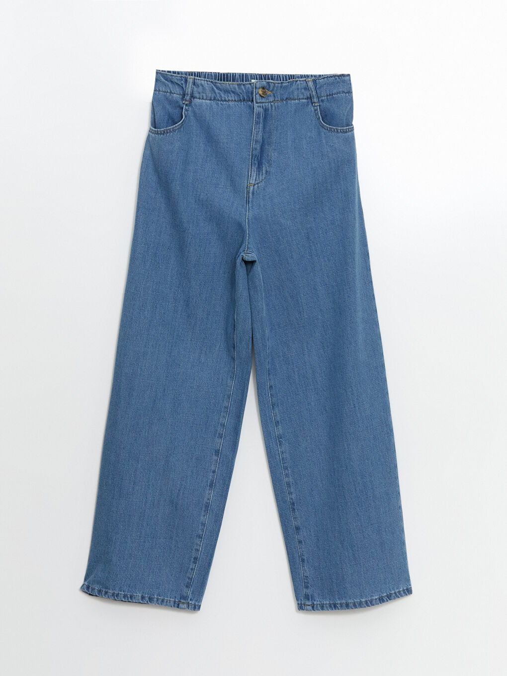 LCWAIKIKI Classic Elastic Waist Wide Leg Women's Jeans -S5J650Z8-H45