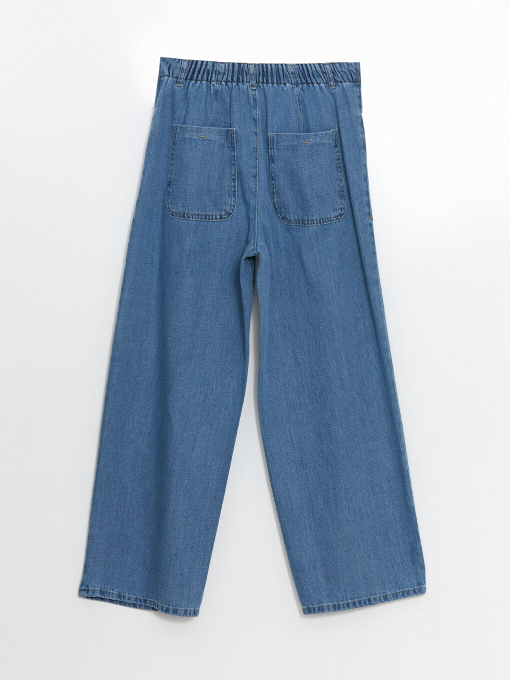 LCWAIKIKI Classic Elastic Waist Wide Leg Women's Jeans -S5J650Z8-H45